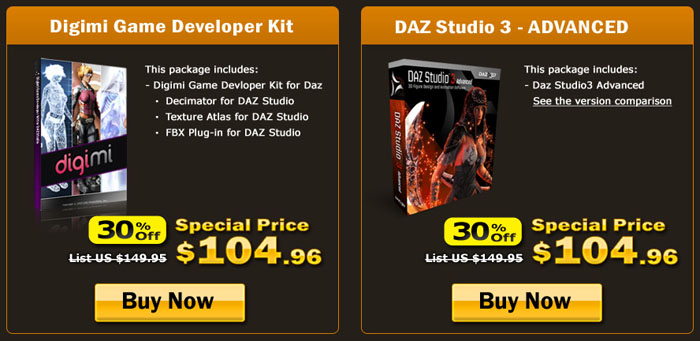 Game developer kit for daz studio
