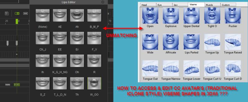 Editing CC Avatar VISEME MOUTH SHAPES