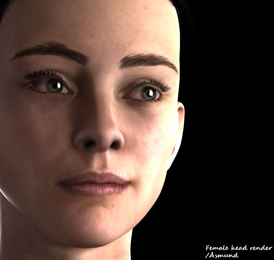 Female head render