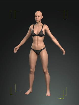 Child Girl In Dress T-Pose 3D - TurboSquid 2083628