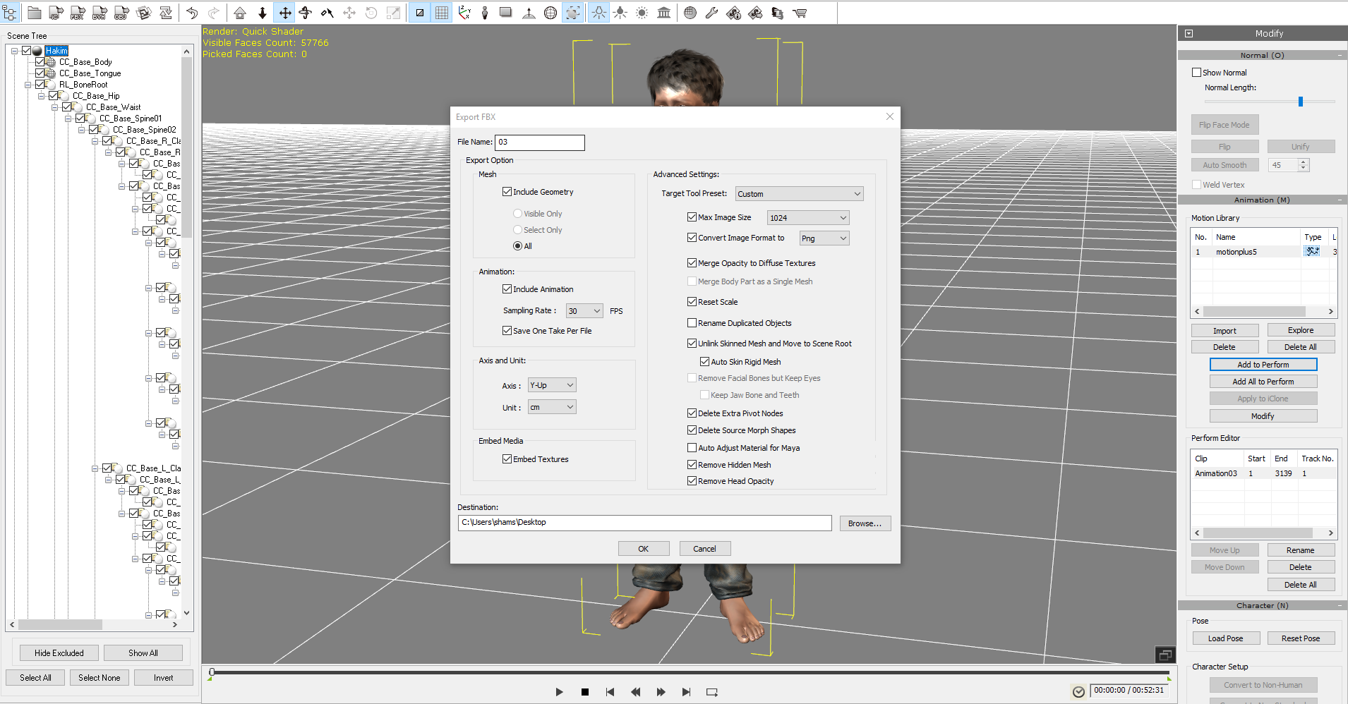 export model from unity as fbx