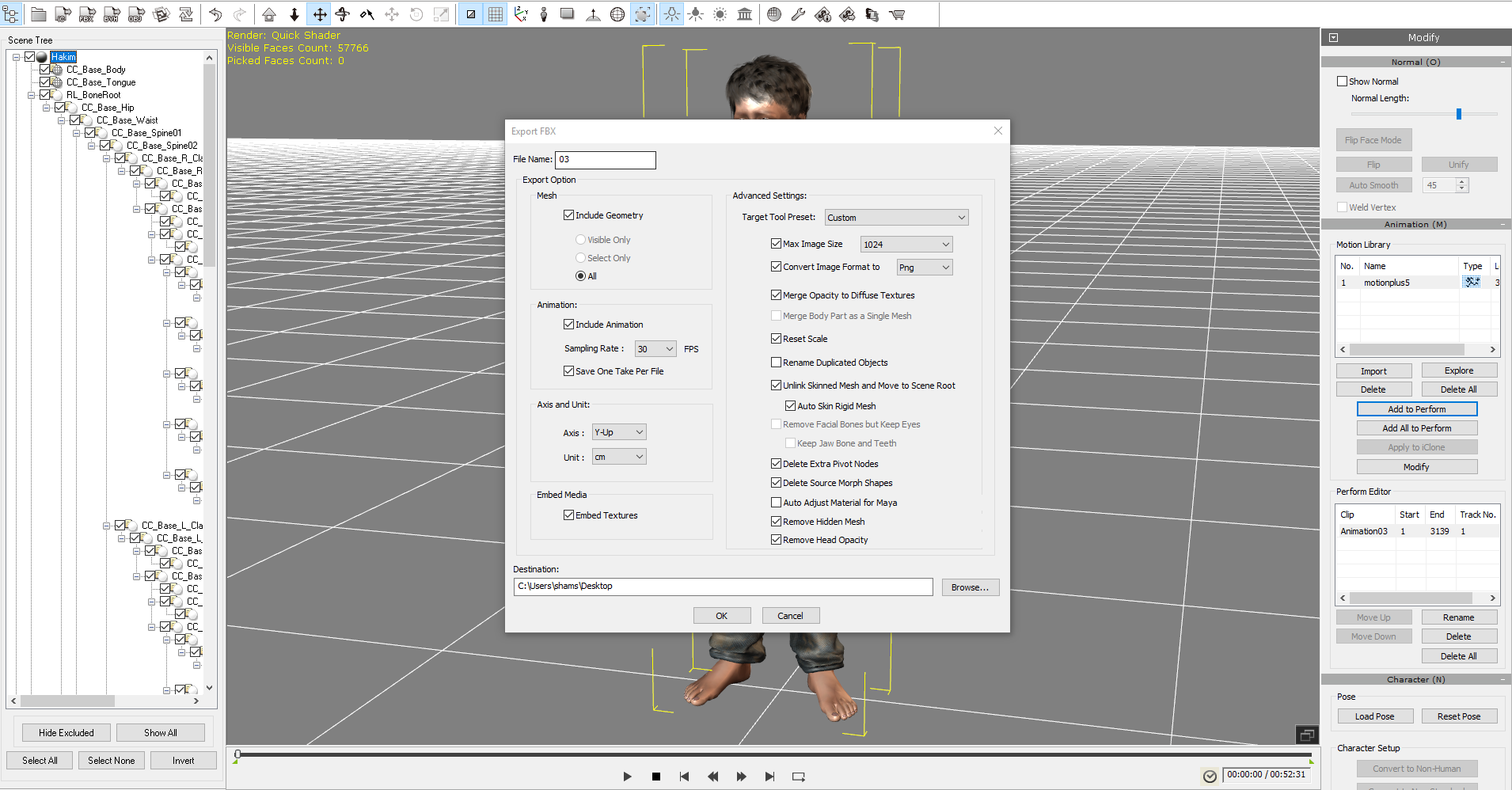 unity export model as fbx