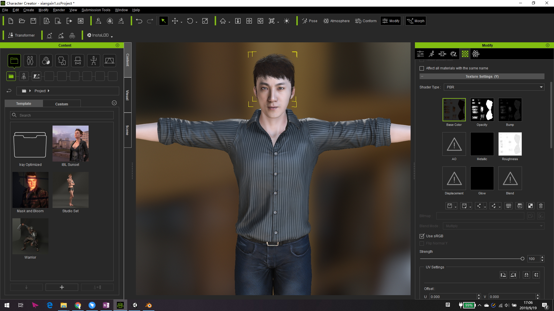 character creator 3 to blender