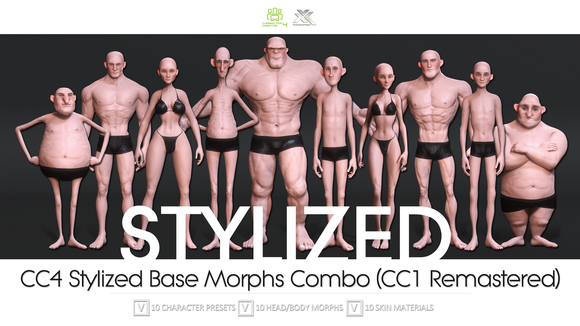 CC4 Stylized Base Morphs (CC1 Remastered) - Now Available!