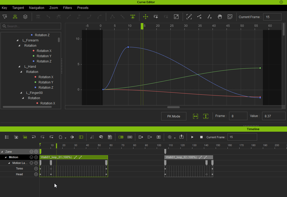 curve editor iclone