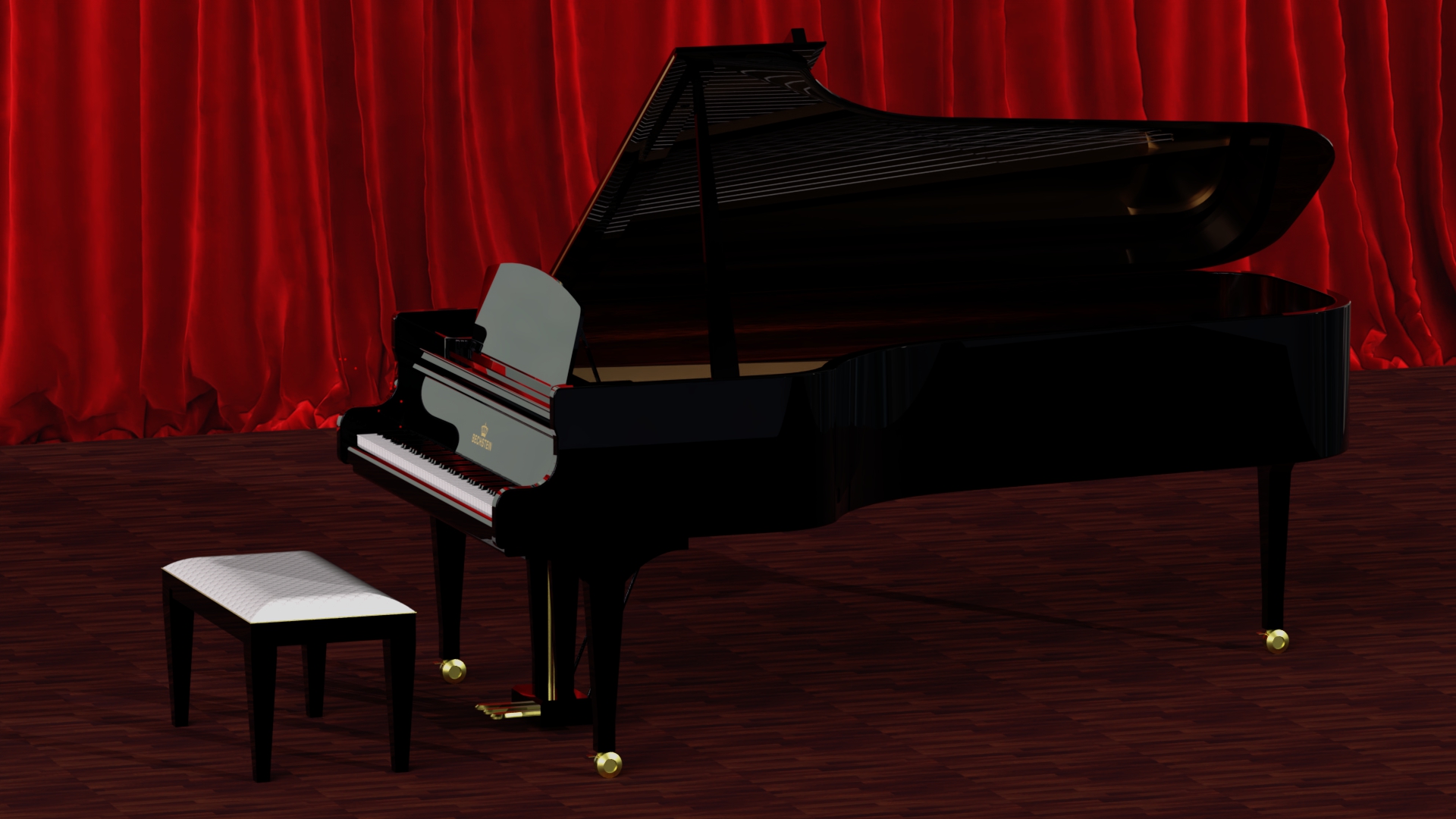 piano, mechanical engineering, realistic engine, 3D