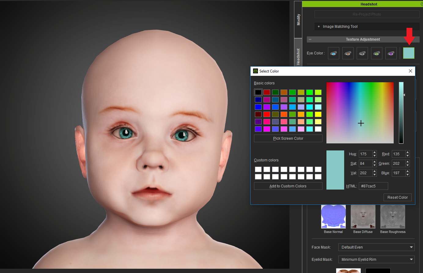 headshot plugin for character creator 3.4