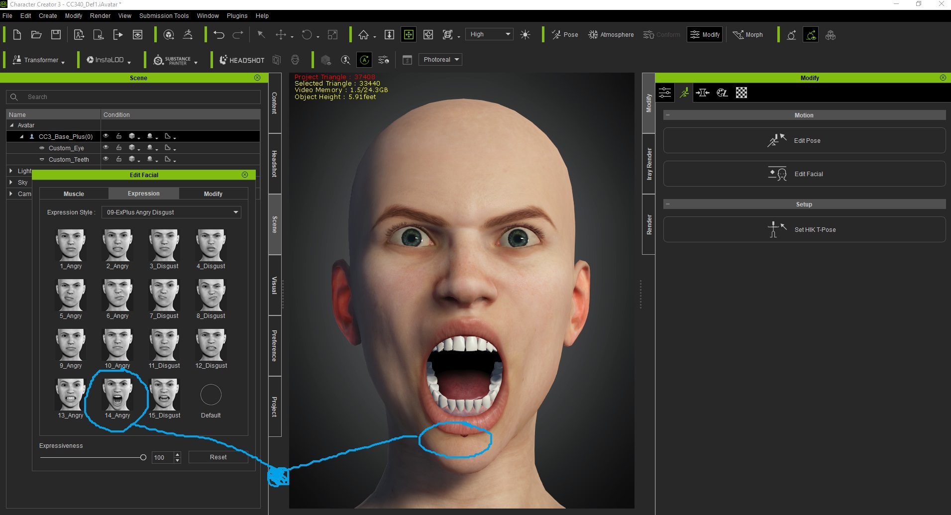 character creator headshot plugin